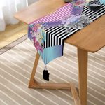 Realhomes Özel Tasarım Dijital Baskılı Modern Püsküllü Şönil Üçgen Runner Realhomes