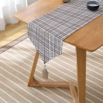 Realhomes Ekose Özel Tasarım Dijital Baskılı Modern Püsküllü Şönil Üçgen Runner Realhomes