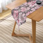 Realhomes Modern Sanat Tasarımlı Dijital Baskılı Püsküllü Şönil Üçgen Runner Realhomes