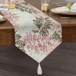 Realhomes Modern Sanat Tasarımlı Dijital Baskılı Püsküllü Şönil Üçgen Runner Realhomes