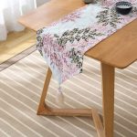 Realhomes Modern Sanat Tasarımlı Dijital Baskılı Püsküllü Şönil Üçgen Runner Realhomes