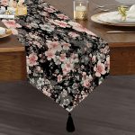 Realhomes Modern Sanat Tasarımlı Dijital Baskılı Püsküllü Şönil Üçgen Runner Realhomes