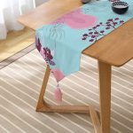 Realhomes Modern Sanat Tasarımlı Dijital Baskılı Püsküllü Şönil Üçgen Runner Realhomes