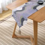 Realhomes Modern Sanat Tasarımlı Dijital Baskılı Püsküllü Şönil Üçgen Runner Realhomes