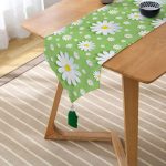 Realhomes Papatya Tasarımlı Dijital Baskılı Modern Püsküllü Şönil Üçgen Runner Realhomes