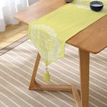 - UcgenRunner-507-Gorsel2 - Realhomes  Home Sweet Home Dijital Baskılı Dekoratif Püsküllü Şönil Üçgen Runner Realhomes