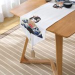 - UcgenRunner-5106-Gorsel2 - Realhomes Yelpazali Japan Kadın Motifli Dekoratif Püsküllü Şönil Üçgen Runner Realhomes