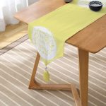 Home Sweet Home Dijital Baskılı Dekoratif Püsküllü Şönil Üçgen Runner Realhomes