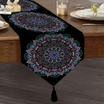 - UcgenRunner-5132-Gorsel1 - Realhomes Beyaz Zeminde Açık Renkte Mandala Püsküllü Şönil Üçgen Runner Realhomes