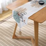 Antik Yunan Tanrısı Özel Tasarım Modern Püsküllü Şönil Üçgen Runner Realhomes