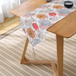 - UcgenRunner-5372-Gorsel2 - Realhomes Kırmızı Ve Turuncu Puantiyeli Zeminde Karakalem Çiçek Motifli Püsküllü Şönil Üçgen Runner Realhomes