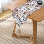 Botanik Portre Dijital Baskılı Özel Tasarım Püsküllü Şönil Üçgen Runner Realhomes