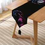 - UcgenRunner-5442-Gorsel2 - Realhomes Siyah Zeminde Neon Kartal Motifli Püsküllü Şönil Üçgen Runner Realhomes