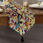 - UcgenRunner-5586-Gorsel1 - Realhomes Rengarenk Ogea Motifli Özel Tasarımlı Püsküllü Şönil Üçgen Runner Realhomes