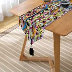 - UcgenRunner-5586-Gorsel2 - Realhomes Rengarenk Ogea Motifli Özel Tasarımlı Püsküllü Şönil Üçgen Runner Realhomes