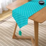 RealHomes Dijital Baskılı Dekoratif Püsküllü Şönil Üçgen Runner Realhomes