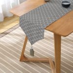 RealHomes Dijital Baskılı Dekoratif Püsküllü Şönil Üçgen Runner Realhomes