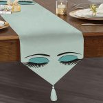 - UcgenRunner-563-Gorsel1 - Realhomes Modern Kirpik Dijital Baskılı Dekoratif Püsküllü Şönil Üçgen Runner Realhomes