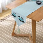 - UcgenRunner-563-Gorsel2 - Realhomes Modern Kirpik Dijital Baskılı Dekoratif Püsküllü Şönil Üçgen Runner Realhomes