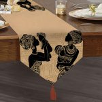 - UcgenRunner-5820-Gorsel1 - Realhomes  Etnik Desen Zeminli Bebekli Afrika Kadın Motifli Modern Püsküllü Şönil Üçgen Runner Realhomes