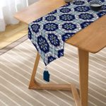 RealHomes Dijital Baskılı Dekoratif Püsküllü Şönil Üçgen Runner Realhomes