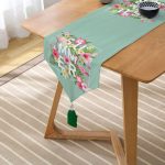 - UcgenRunner-729-Gorsel2 - Realhomes RealHomes Dijital Baskılı Özel Tasarım Püsküllü Şönil Üçgen Runner Realhomes