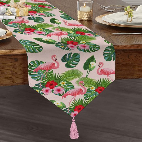 - UcgenRunner-741-Gorsel1 - Realhomes  Pop Art Resimli Dijital Baskılı Dekoratif Püsküllü Şönil Üçgen Runner Realhomes