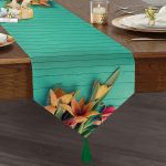 - UcgenRunner-768-Gorsel1 - Realhomes  Realhomes Çiçek Temalı Dijital Baskılı Dekoratif Özel Tasarım Püsküllü Şönil Üçgen Runner Realhomes