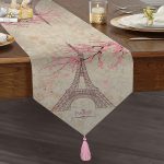 RealHomes Dijital Baskılı Özel Tasarım Püsküllü Şönil Üçgen Runner Realhomes