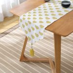 Kalp Desen Dijital Baskılı Püsküllü Şönil Üçgen Runner Realhomes