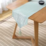 Home Sweet Home Dijital Baskılı Püsküllü Şönil Üçgen Runner Realhomes