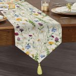 - UcgenRunner-802-Gorsel1 - Realhomes  Çiçek DesenDijital Baskılı Püsküllü Şönil Üçgen Runner Realhomes