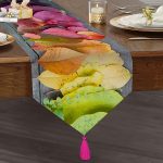 - UcgenRunner-818-Gorsel1 - Realhomes  Real Homes Dijital Baskılı Özel Tasarım Püsküllü Şönil Üçgen Runner Realhomes