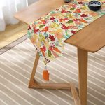 Realhomes Özel Tasarım Dijital Baskılı Püsküllü Şönil Üçgen Runner Realhomes