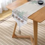 - UcgenRunner-853-Gorsel2 - Realhomes  Christmas Temalı Dijital Baskılı Püsküllü Şönil Üçgen Runner Realhomes