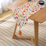 Realhomes Özel Tasarım Dijital Baskılı Püsküllü Şönil Üçgen Runner Realhomes