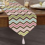 - UcgenRunner-869-Gorsel1 - Realhomes Modern Zigzag Dijital Baskılı Püsküllü Şönil Üçgen Runner Realhomes