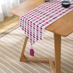 Realhomes Özel Tasarım Dijital Baskılı Püsküllü Şönil Üçgen Runner Realhomes