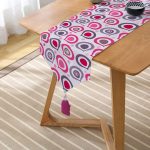 Realhomes Özel Tasarım Dijital Baskılı Püsküllü Şönil Üçgen Runner Realhomes