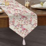 RealHomes Dijital Baskılı Özel Tasarım Püsküllü Şönil Üçgen Runner Realhomes