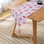 RealHomes Dijital Baskılı Özel Tasarım Püsküllü Şönil Üçgen Runner Realhomes