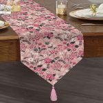 RealHomes Dijital Baskılı Özel Tasarım Püsküllü Şönil Üçgen Runner Realhomes