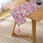 RealHomes Dijital Baskılı Özel Tasarım Püsküllü Şönil Üçgen Runner Realhomes