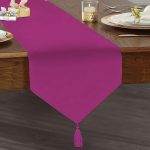 - UcgenRunner-959-Gorsel1 - Realhomes  Realhomes Mor Renkli Dijital Baskılı Dekoratif Özel Tasarım Püsküllü Şönil Üçgen Runner Realhomes