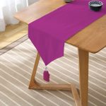 - UcgenRunner-959-Gorsel2 - Realhomes  Realhomes Mor Renkli Dijital Baskılı Dekoratif Özel Tasarım Püsküllü Şönil Üçgen Runner Realhomes