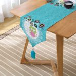 RealHomes Dijital Baskılı Özel Tasarım Püsküllü Şönil Üçgen Runner Realhomes