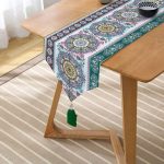 - UcgenRunner-990-Gorsel2 - Realhomes Real Homes Dijital Baskılı Dekoratif Püsküllü Şönil Üçgen Runner Realhomes