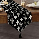 RealHomes Dijital Baskılı Özel Tasarım Püsküllü Şönil Üçgen Runner Realhomes