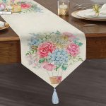 - UcgenRunner-real204-Gorsel1 - Realhomes RealHomes Dijital Baskılı Dekoratif Özel Tasarım Püsküllü Şönil Üçgen Runner Realhomes