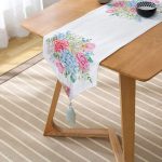 - UcgenRunner-real204-Gorsel2 - Realhomes RealHomes Dijital Baskılı Dekoratif Özel Tasarım Püsküllü Şönil Üçgen Runner Realhomes